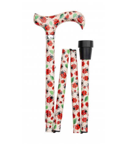 Canne de marche pliante coccinelles