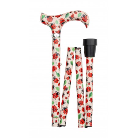 Canne de marche pliante coccinelles