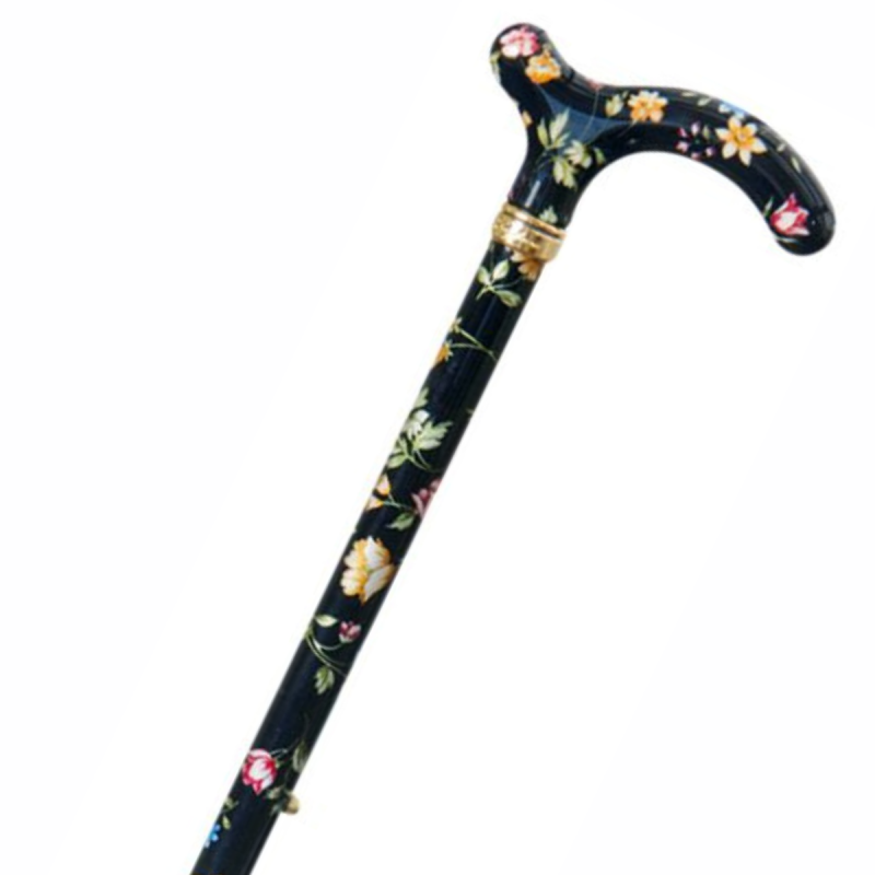 Canne de marche réglable Millefleurs petite taille poignée fritz ergonomique pour bonne prise en main
