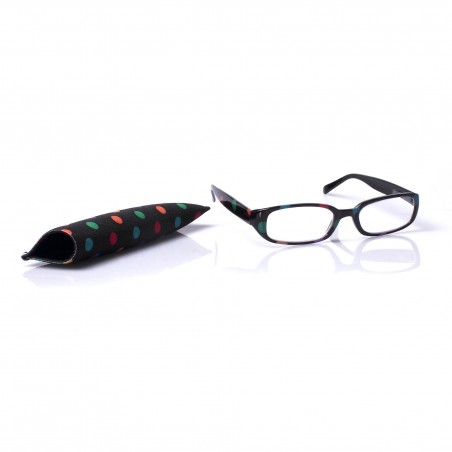 Lunettes grossissantes verres clairs monture pois 13.5 x 3 cm