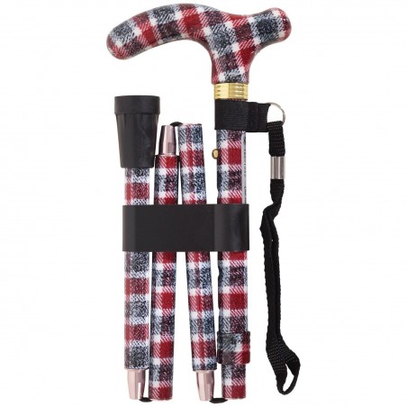 Canne de marche pliante réglable Tartan écossais