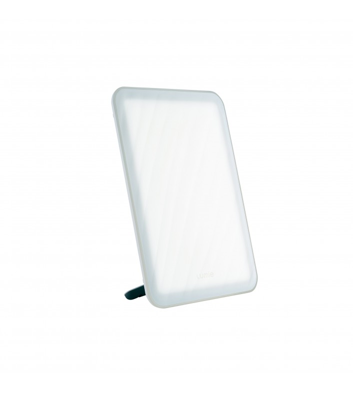 Lampe luminothérapie Lumie Vitamin L blanche mince verticale bureau domicile senior CouleurSenior