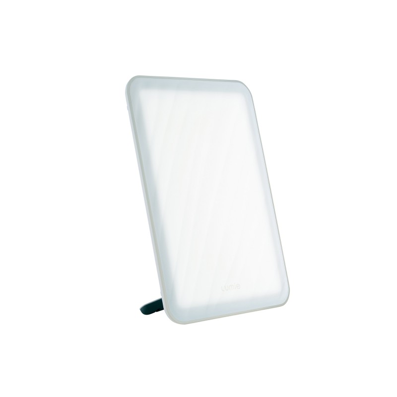 Lampe luminothérapie Lumie Vitamin L blanche mince verticale bureau domicile senior CouleurSenior