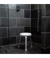 Tabouret de douche aux finitions élégantes pour la salle de bains d'adultes, sans compromis sur le style.