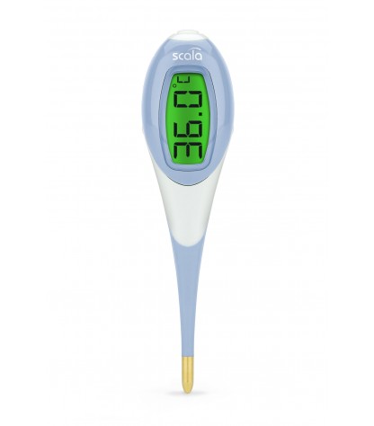 Thermomètre digital tige flexible écran couleur lisible mesure rapide fièvre adulte