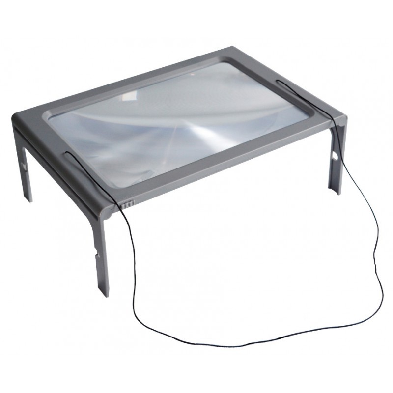 Éclairage LED puissant de la loupe grand format. Contraste optimal pour les yeux fatigués.