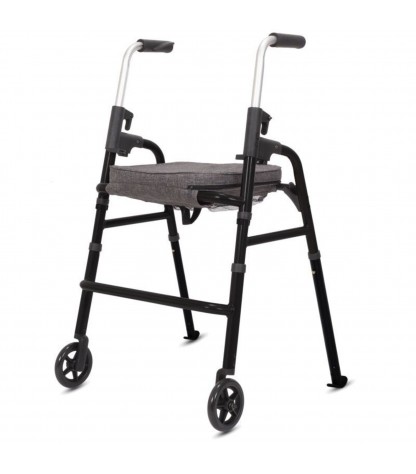 Déambulateur à 2 roues, facile à plier.  Remboursable par la Sécurité sociale.