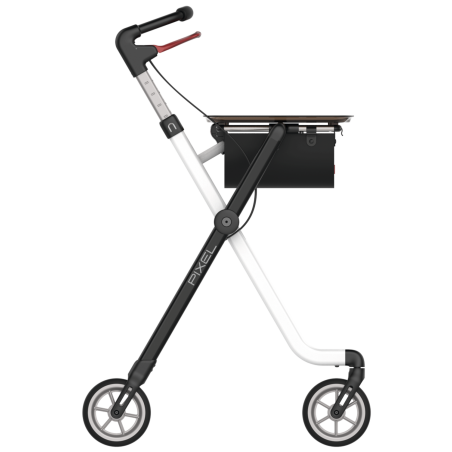 Rollator pliant Rehasense Pixel 4 roues blanc aluminium léger 5,2 kg sac amovible senior CouleurSenior