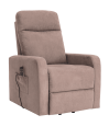Fauteuil releveur Mint - 1 moteur, couleur taupe, inclinable pour se relever, supportant 125 kg.