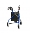 Rollator pliant à 3 roues Delta de face. Modèle remboursable par la Sécurité sociale.