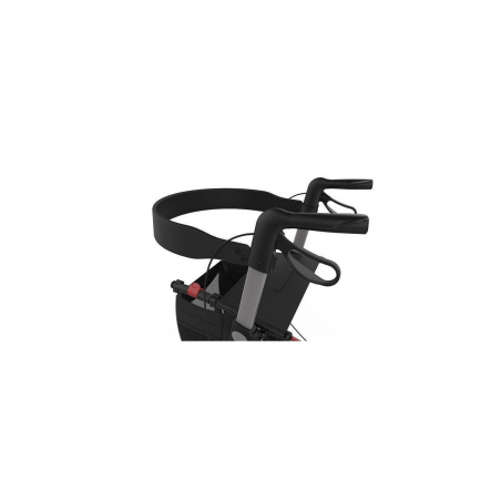 Rollator terrain robuste et structure rigide pour seniors actifs, éligible au remboursement.