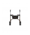 Le rollator extérieur robuste en aluminium, de couleur moka, supporte des personnes de 199 kg.