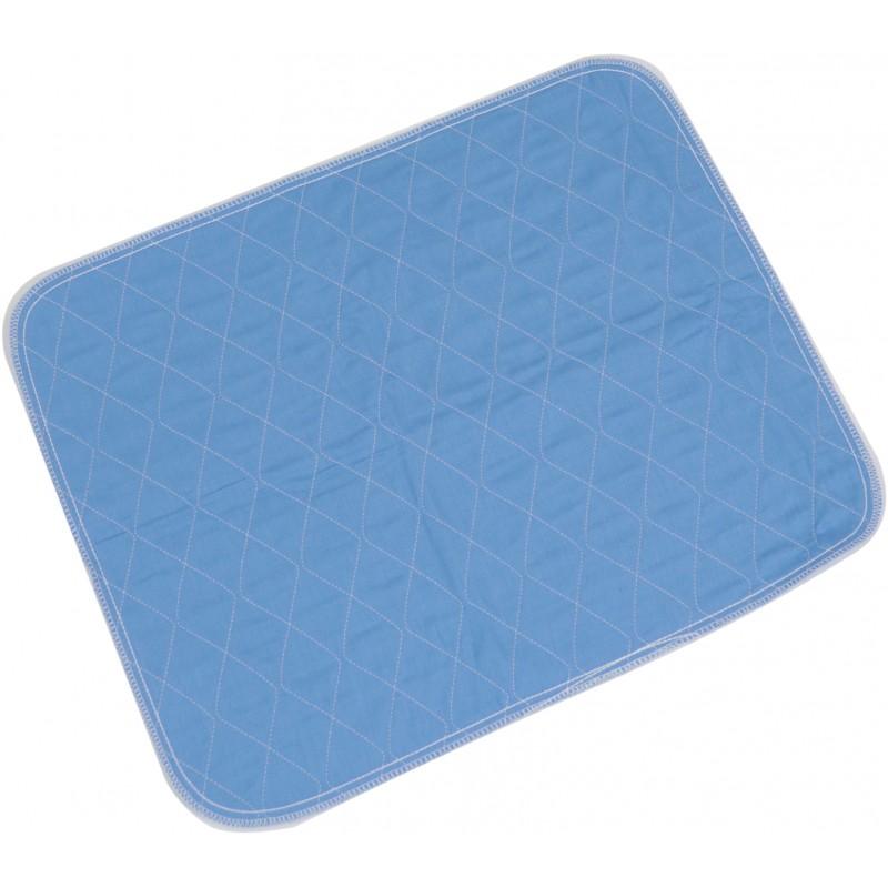Alèse de chaise lavable jusqu'à 300 fois en couleur bleue. Protège subtilement les canapés et les chaises.