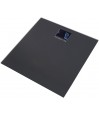 Pèse-personne parlant noir verre trempé 6mm écran LCD bleu senior malvoyant 200kg fond blanc CouleurSenior