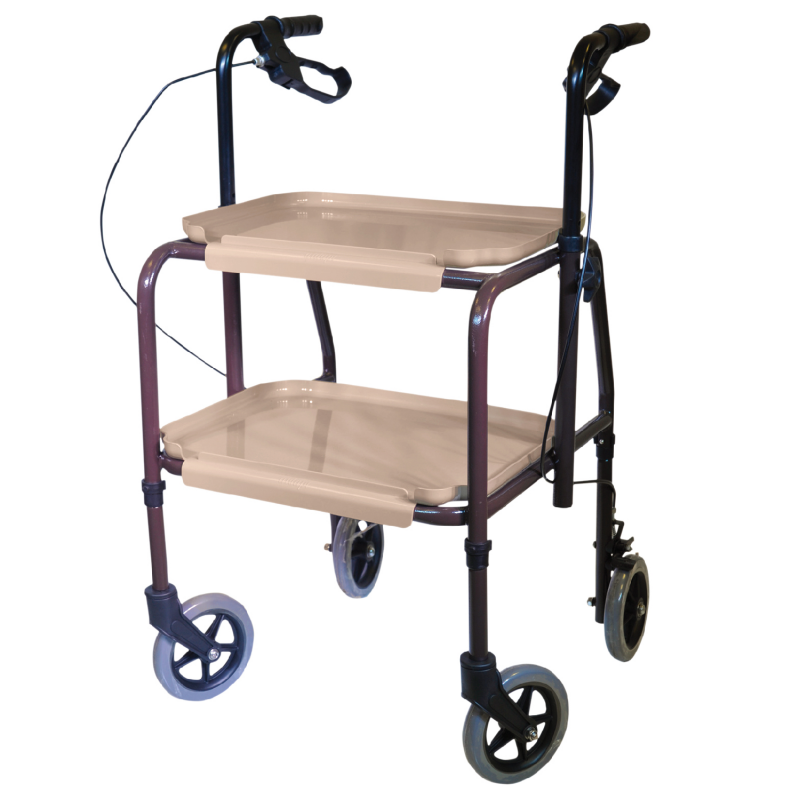 Déambulateur d'intérieur petite largeur pour transporter repas. Prise en charge par la Secú.