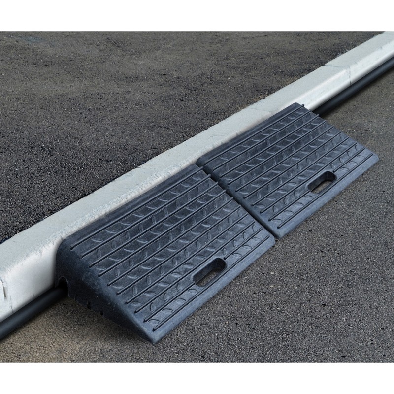 Accessibilité de la maison: lot de 2 rampes en caoutchouc à clipser pour éviter de trébucher.
