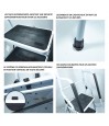 Marchepied avec main courante – Escabeau pliant sécurisé intérieur/extérieur Marchepied avec main courante – Escabeau pliant sécurisé intérieur/extérieur
