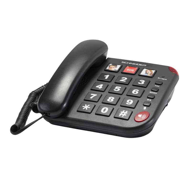 Téléphone à grosses touches STAB : une solution conçue pour les seniors.