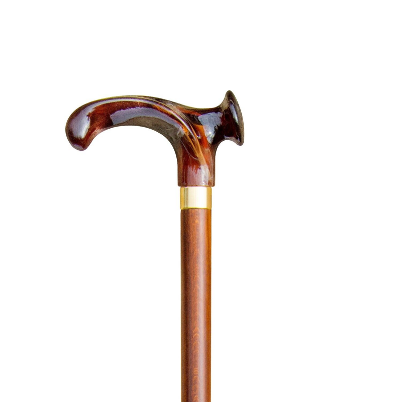 Zoom poignée acrylique effet ambre ergonomique Relax Grip canne orthopédique droitier — Couleur Senior
