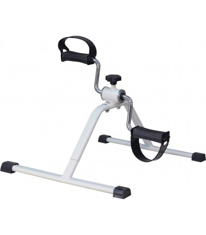 Pédalier exercice réglable blanc métal compact senior rééducation jambes bras domicile CouleurSenior