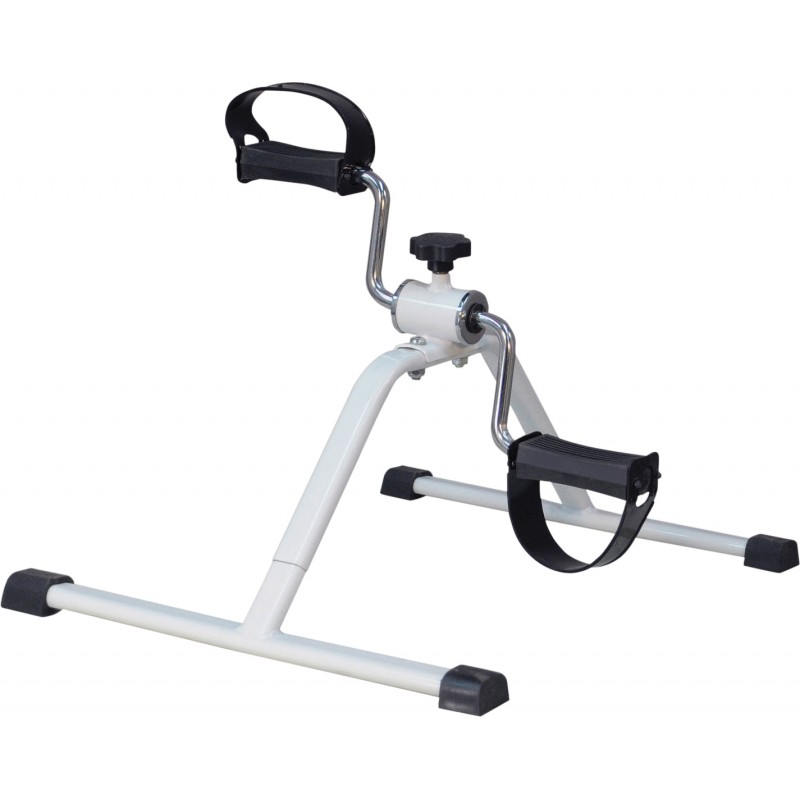 Pédalier exercice réglable blanc métal compact senior rééducation jambes bras domicile CouleurSenior