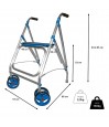 Rollator ARA-D dimensions du déambulateur longueur largeur hauteur