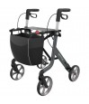 Rollator Rehasense Space gris aluminium 4 roues TPE antidérapantes pliant structure X senior CouleurSenior