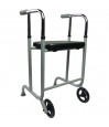 Cadre de marche Strong acier 2 roues avant fixes réglable 74 à 95 cm personnes fortes XXL CouleurSenior