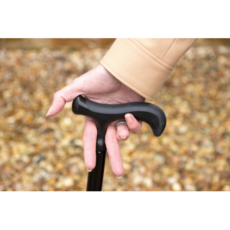 Canne pliante Fingercomfort – Manche étroit ergonomique et réglable