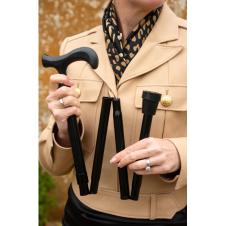 Canne pliante Fingercomfort – Manche étroit ergonomique et réglable