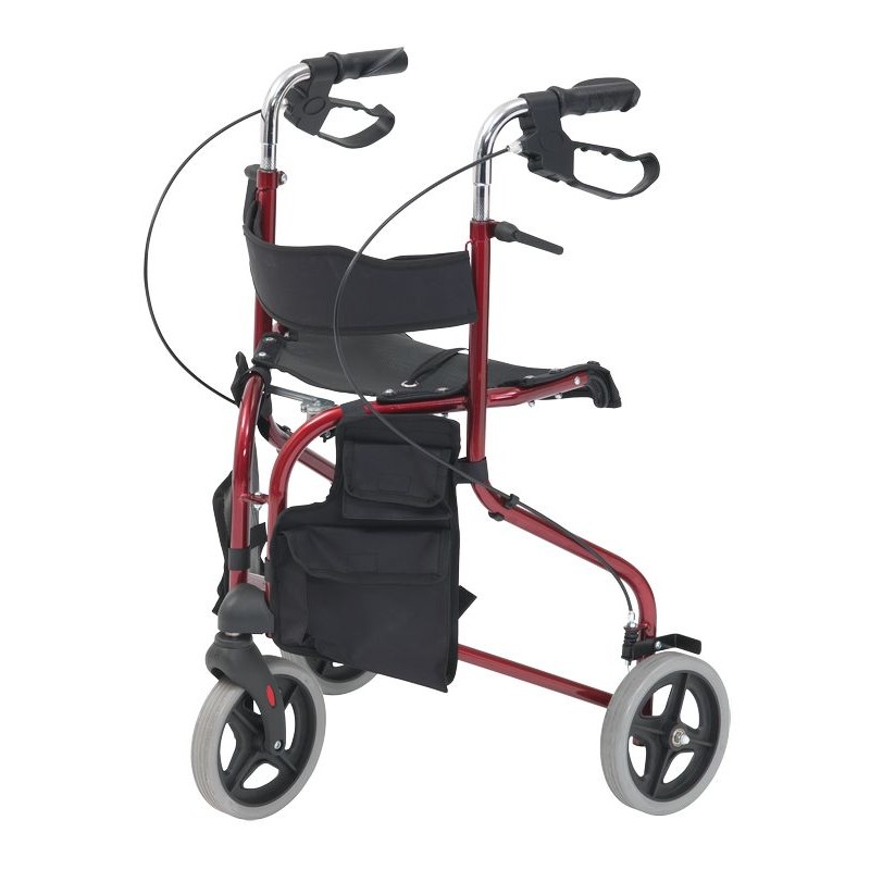Aide au déplacement: Rollator Delta à 3 roues avec siège.