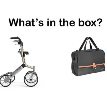 Déambulateur Let's Go Out – Rollator 4 roues léger et élégant avec sac inclus