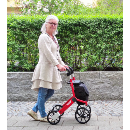 Déambulateur Let's Go Out – Rollator 4 roues léger et élégant avec sac inclus