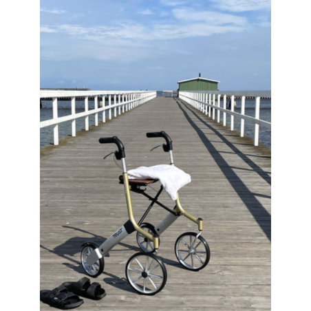 Déambulateur Let's Go Out – Rollator 4 roues léger et élégant avec sac inclus