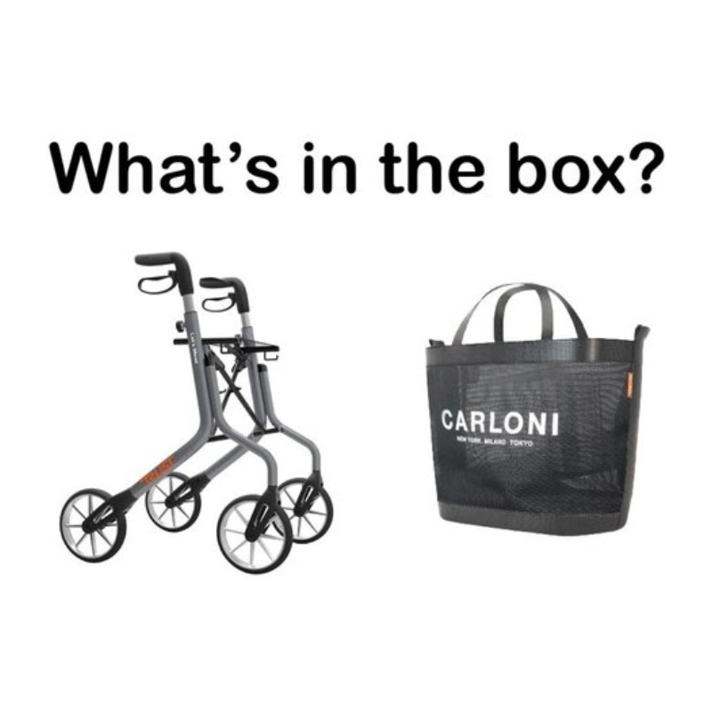 Produits inclus dans la commande du déambulateur Let's Move à 4 roues, éligibles à la prise en charge par la Secú.