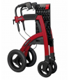 Déambulateur et fauteuil roulant Rollz Motion Performance, couleur rouge, pliable facilement.