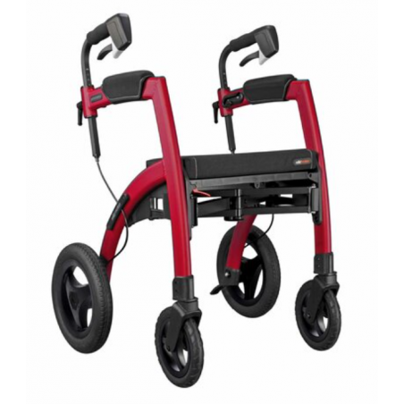 Déambulateur et fauteuil roulant Rollz Motion Performance couleur rouge. Prise en charge par la sécurité sociale.