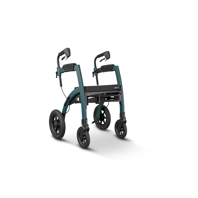 Déambulateur et fauteuil roulant Rollz Motion Performance, couleur verte, pour adultes de petite taille.