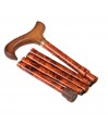 Canne de marche pliante en aluminium effet marbré Ronce de Noyer