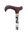Canne pliable à fleurs réglable en aluminium et poignée en bois Canne pliable à fleurs réglable en aluminium et poignée en bois