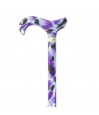 Canne pliante réglable motif artistique violet – Élégante et légère Canne pliante réglable motif artistique violet – Élégante et légère