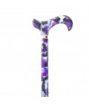 Canne pliante réglable motif artistique violet – Élégante et légère Canne pliante réglable motif artistique violet – Élégante et légère