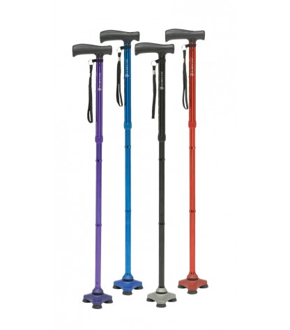 Canne de marche pliante Hurrycane de DRIVE avec embout stabilisateur.