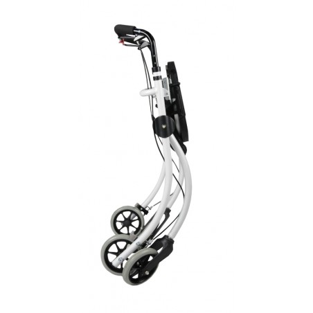 Structure pliante peu encombrante du rollator Roomba, excellente aide à la mobilité remboursable par la Sécu.