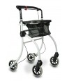Rollator intérieur pliant, Roomba avec plateau et sac, pour se déplacer en toute sécurité dans l’appartement d’un senior.