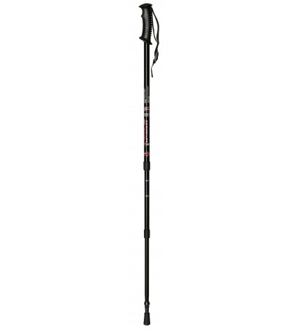 Bâton de marche ou randonnée trekking noir réglable en aluminium