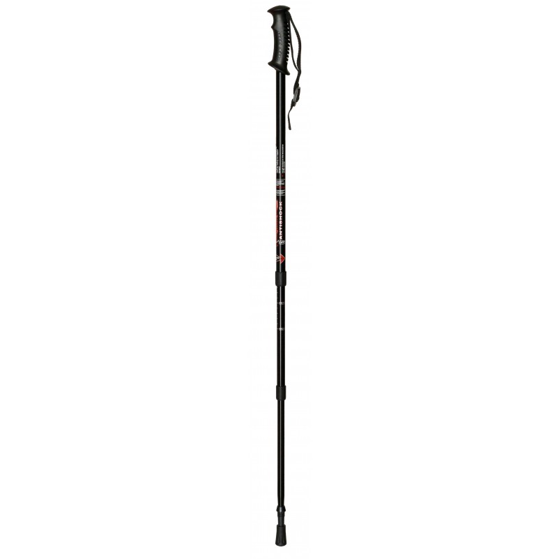 Bâton de marche ou randonnée trekking noir réglable en aluminium
