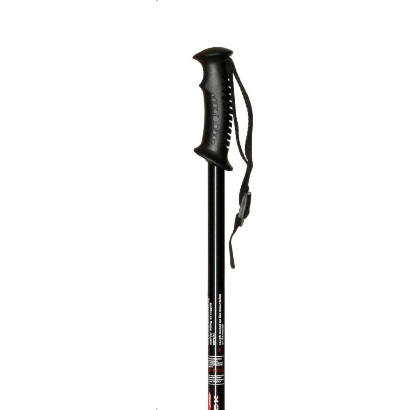 Bâton de marche ou randonnée trekking noir réglable en aluminium