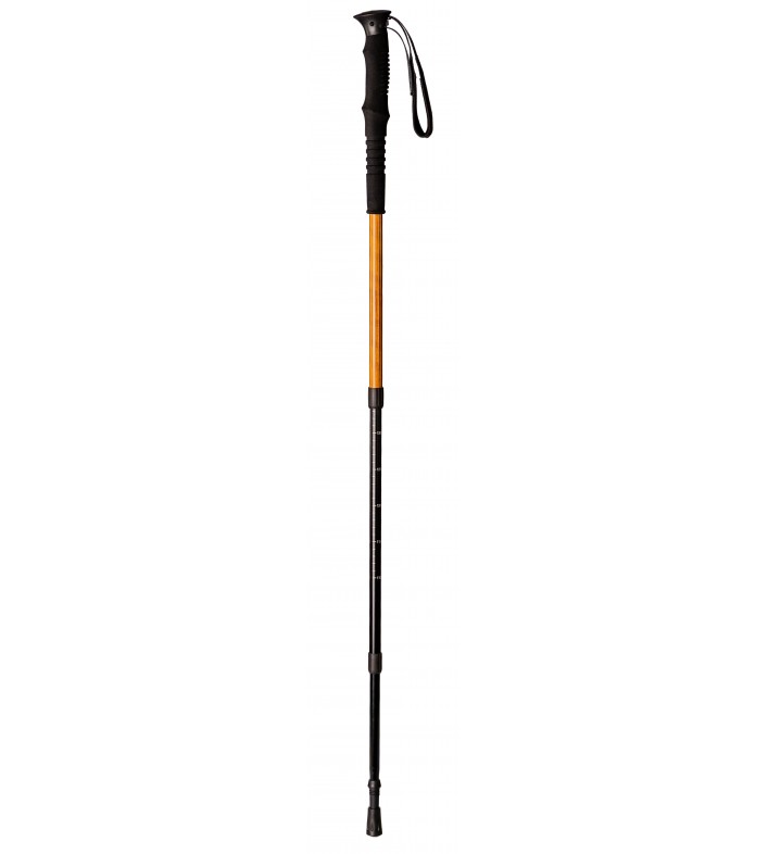 Bâton de marche ou randonnée trekking pliable et réglable en aluminium imitation bois