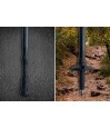 Bâton de marche ou randonnée trekking pliable et réglable en aluminium imitation bois